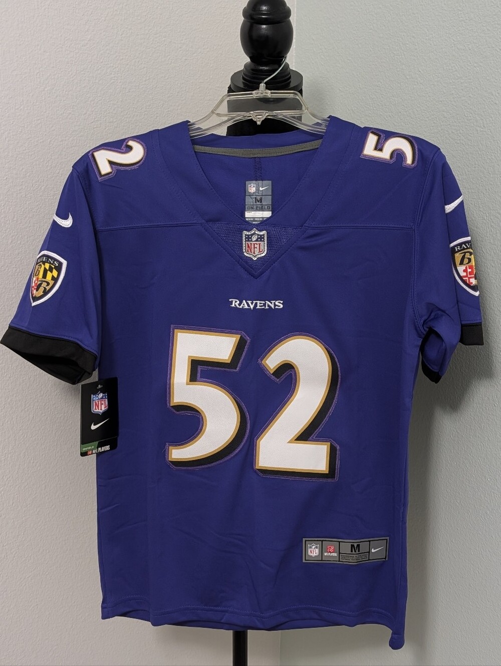 Nike Baltimore Ravens Ray Lewis #52 Youth M 10/12 Purple NFL Jersey NWT